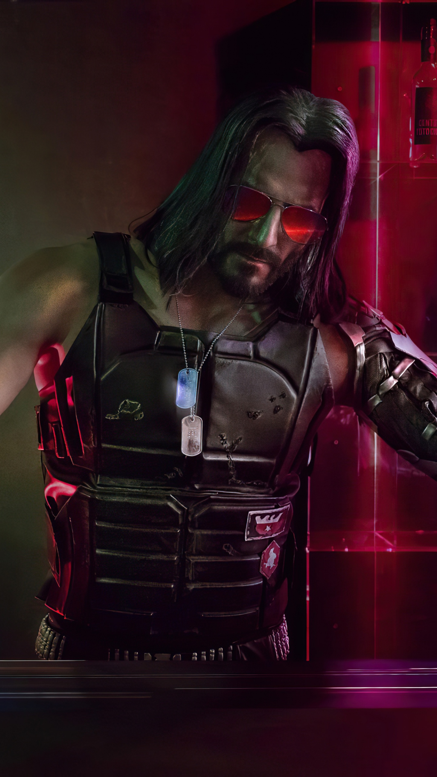 Johnny Silverhand 4K Wallpaper, Cyberpunk 2077, Keanu